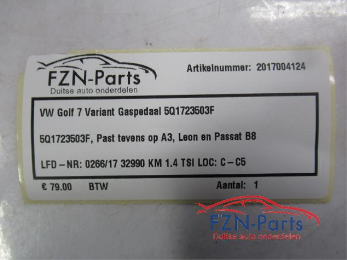 VW Golf 7 Variant Gaspedaal