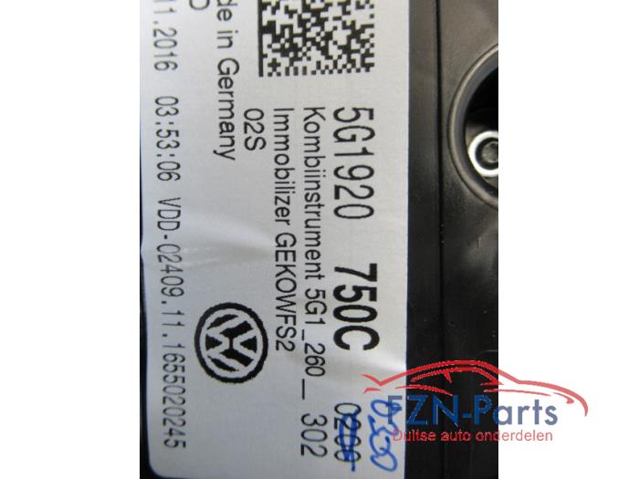 VW Golf 7 Variant Tellerunit Kilometerteller