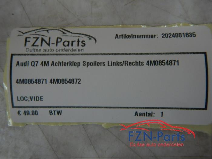 Audi Q7 4M Achterklep Spoilers Links/Rechts
