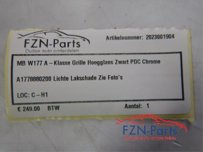 Mercedes-Benz W177 A-Klasse Grille Hoogglans Zwart PDC Chrome