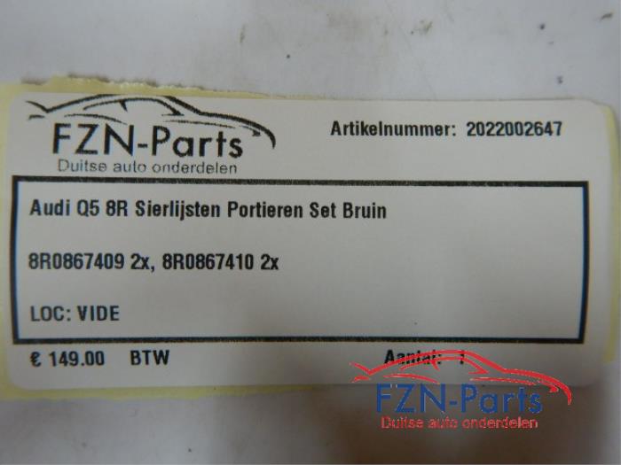Audi Q5 8R Sierlijsten Portieren Set Bruin