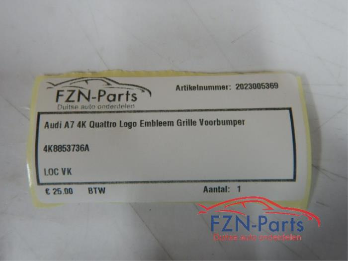 Embleem Audi A7 (22729215)