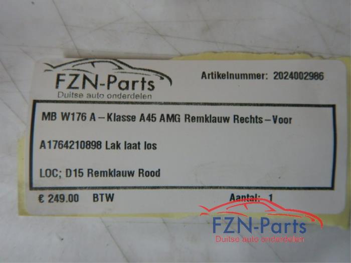 Mercedes-Benz A-Klasse W176 A45 AMG Remklauw Rechts-Voor A 250 (176.044) 55334 01-06-2012 01-05-2018
A 220 d 4-matic (176.005) 114975 01-07-2015 01-05-2018
A 180 CDI (176.000) 55337 01-06-2012 01-10-2014
A 45 AMG 4-matic (176.052)