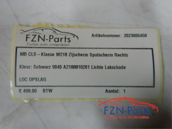 Mercedes Benz CLS-Klasse W218 Zijscherm Spatscherm Rechts