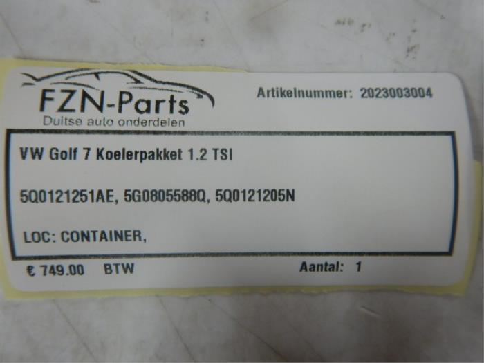 Koelerset Volkswagen Golf (22726808)