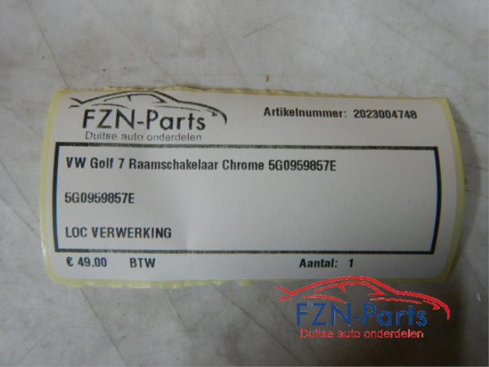 VW Golf 7 Raamschakelaar Chrome