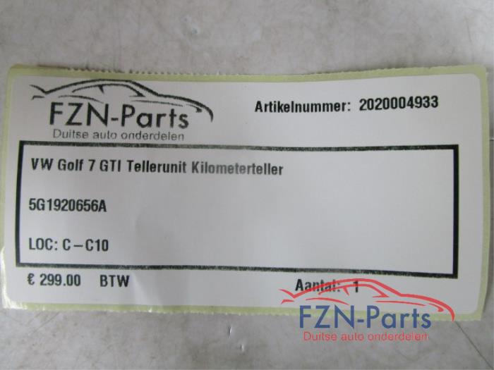 VW Golf 7 GTI Kilometerteller
