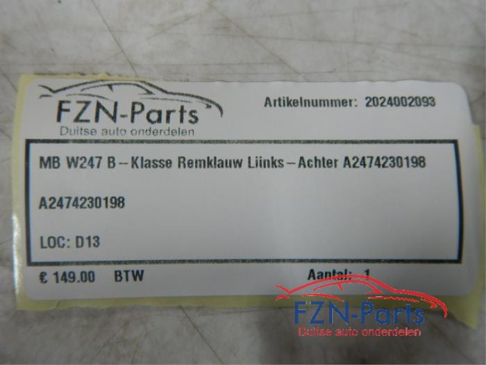 Mercedes-Benz B-Klasse W247 Remklauw Links-Achter