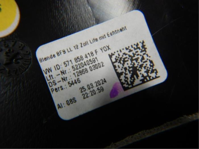 VW Tiguan 571 Inleg Dashboard Armsteun Leer