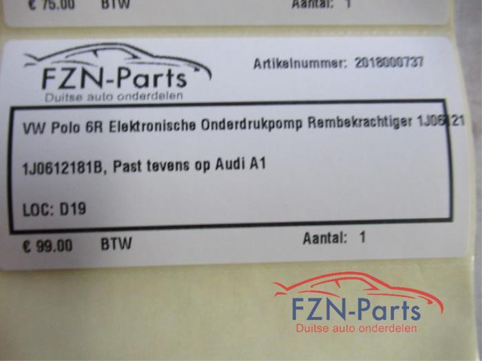 VW Polo 6R Elektronische Onderdrukpomp Rembekrachtiger