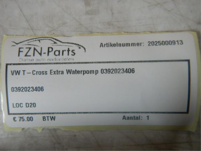 Extra waterpomp Volkswagen T-Cross (22729254)