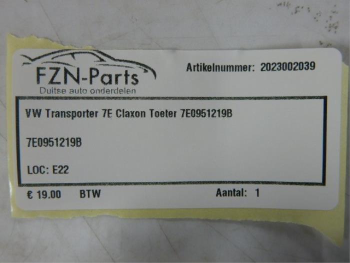Claxon Volkswagen Transporter (22727223)