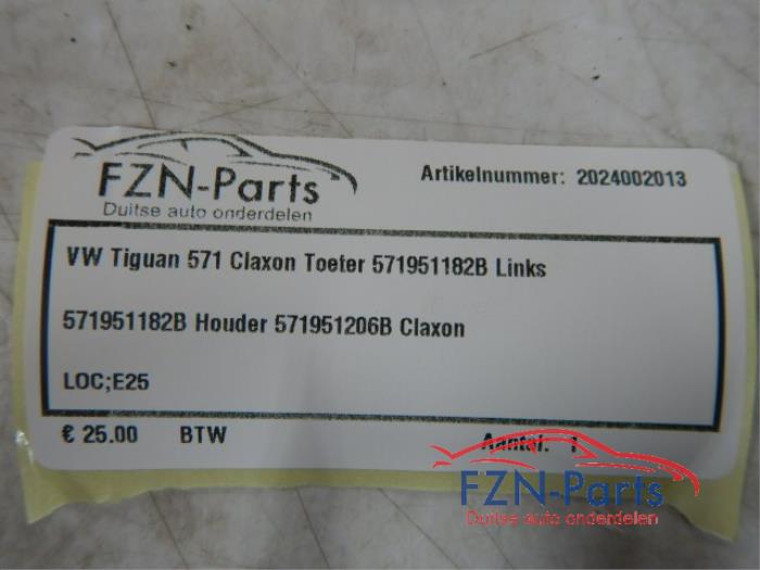 VW Tiguan 571 Claxon Toeter