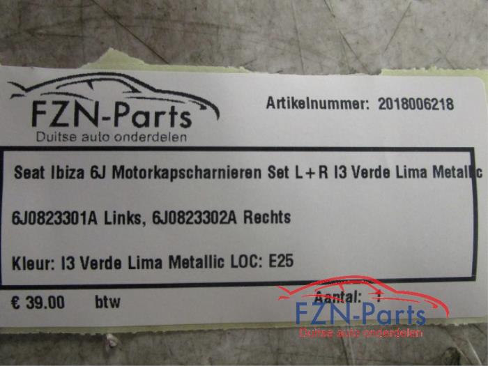 Seat Ibiza 6J motorkapscharnieren Set L+R I3 Verde Lima Metallic