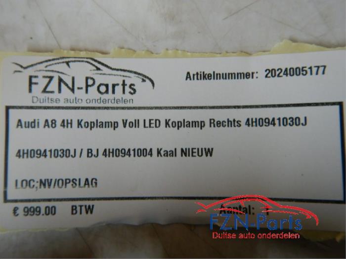 Koplamp rechts Audi A8 (22722966)