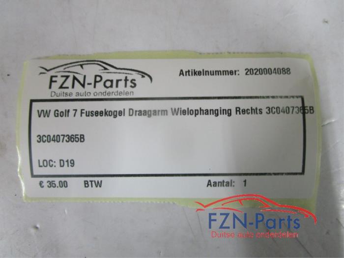 VW Golf 7 Fuseekogel Draagarm Wielophanging Rechts