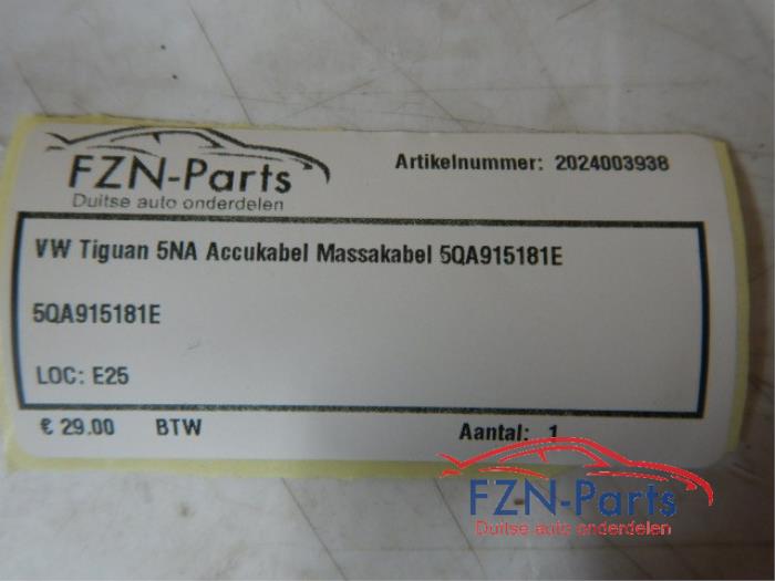 VW Tiguan 5NA Massakabel Accukabel