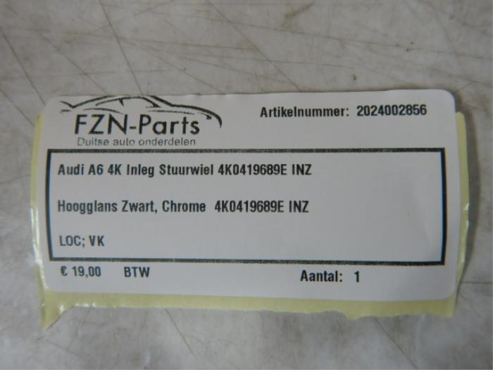 Audi A6 4K Inleg Stuurwiel
