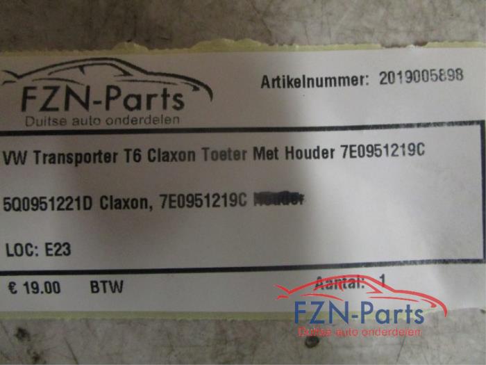 VW Transporter T6 Claxon Toeter Met Houder
