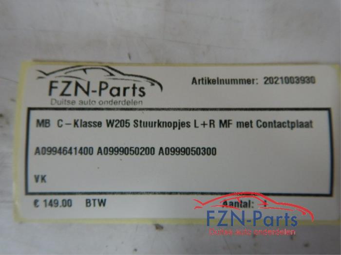 Mercedes-Benz C-Klasse W205 Stuurknopjes L+R MF met Contactplaat