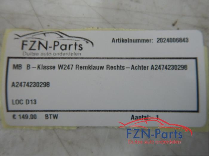 Remklauw (Tang) rechts-achter Mercedes B-Klasse (22731041)