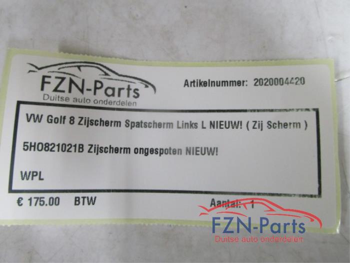 VW Golf 8 Zijscherm Spatscherm Links L NIEUW!! ( Zij scherm )