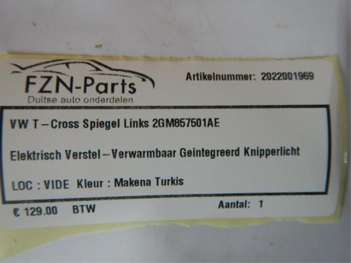 Buitenspiegel links Volkswagen T-Cross (22725327)