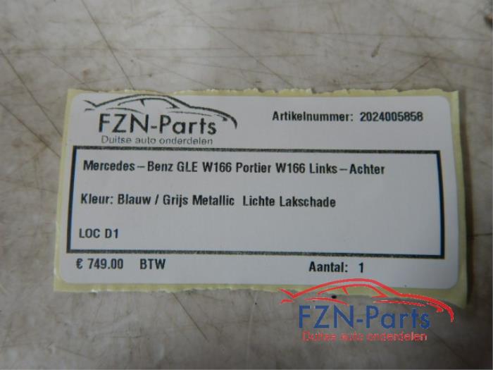 Portier 4Deurs links-achter Mercedes GLE (22723586)