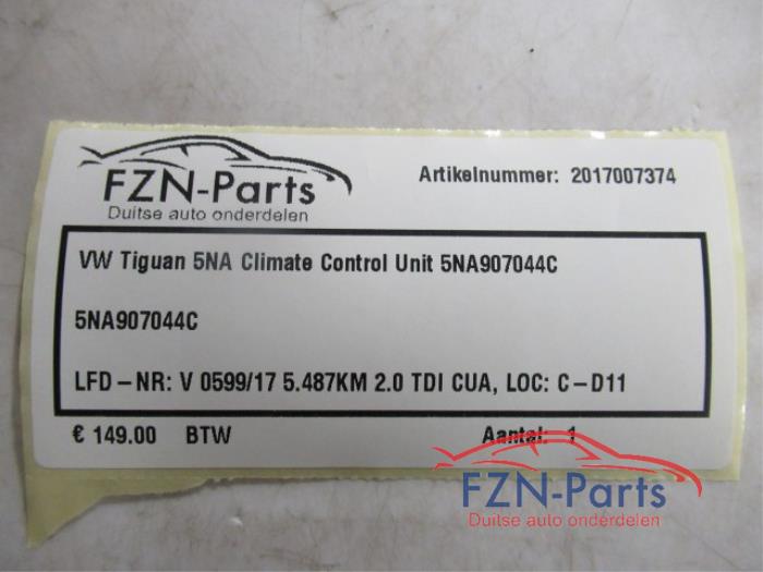 VW Tiguan 5NA Climate Control Unit