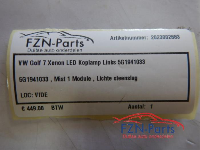 VW Golf 7 Xenon LED Koplamp Links