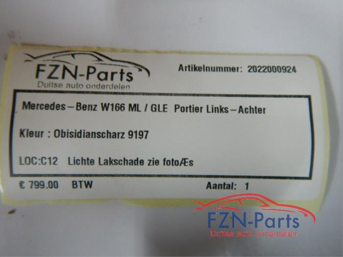 Portier 4Deurs links-achter Mercedes GLE (22723601)