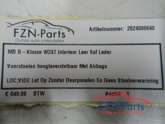 Bekleding Set (compleet) Mercedes B-Klasse (22743674)