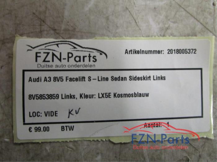 Audi A3 8V5 Facelift S-Line Sedan Sideskirt Links