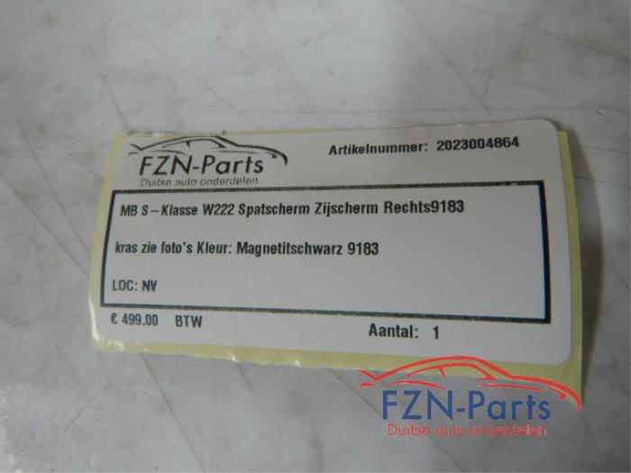 Mercedes Benz S-Klasse W222 Spatscherm zijscherm Rechts