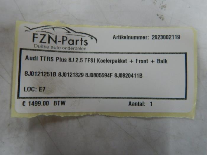 Audi TTRS Plus 8J 2.5 TFSI Koelerpakket+Front+Balk
