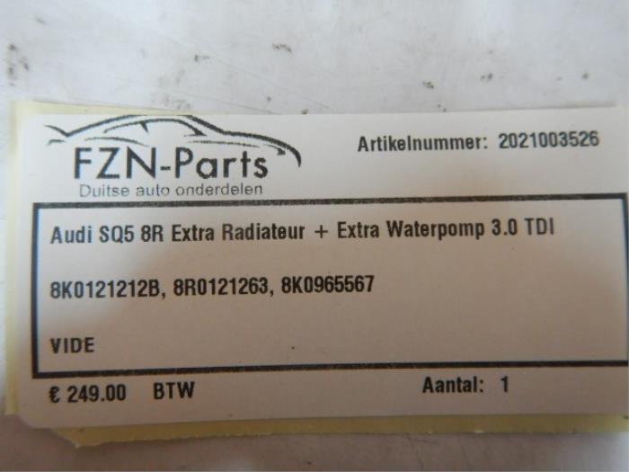 Audi SQ5 8R Extra Radiateur + Extra Waterpomp 3.0 TDI