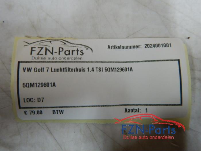 VW Golf 7 Luchtfilterhuis 1.4 TSI