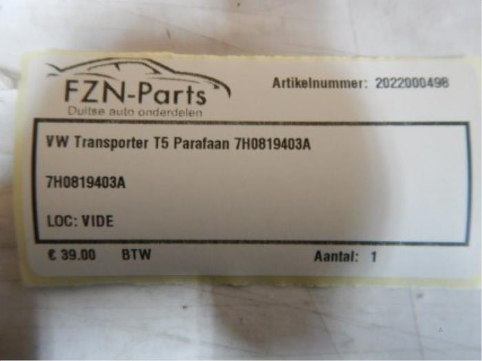 VW Transporter T5 Parafaan