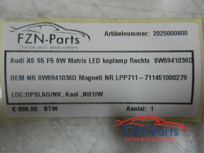 Audi A5 S5 8W VOLLED Koplamp Rechts