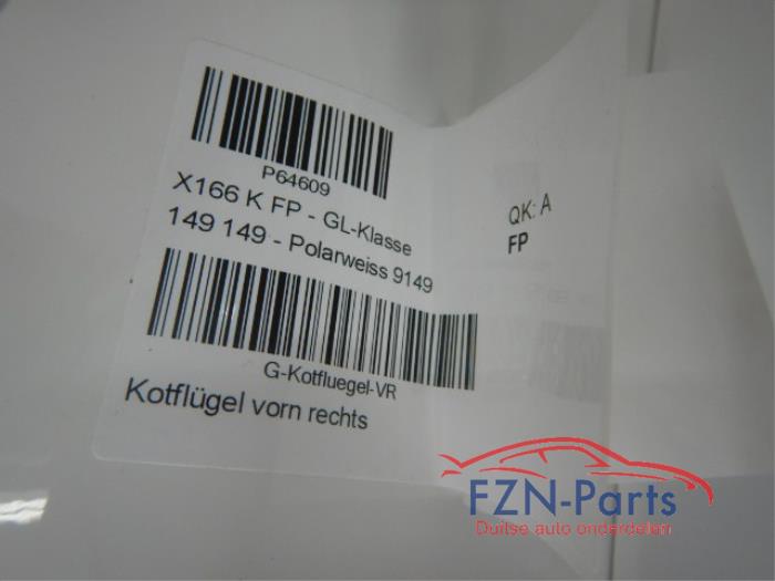 Mercedes Benz GLS / GL Klasse X166 Zijscherm Spatscherm Rechts