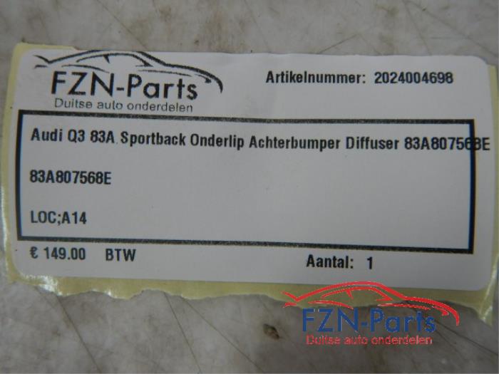 Diffuser achterbumper Audi Q3 (22727028)