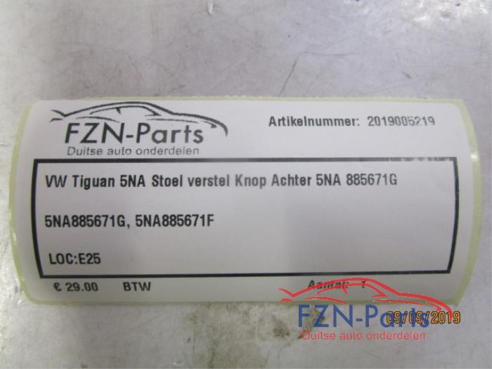 VW Tiguan 5NA Stoel Verstel Knop Achter