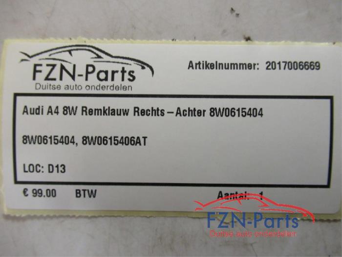 Remklauw (Tang) rechts-achter Audi A4 (22742707)