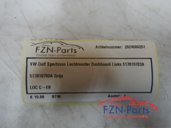 Luchtrooster Dashboard Volkswagen Golf Sportsvan (22735882)