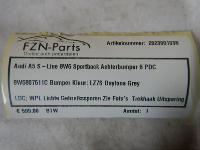 Audi S5 A5 S-Line 8W6 Sportback Achterbumper 6PDC