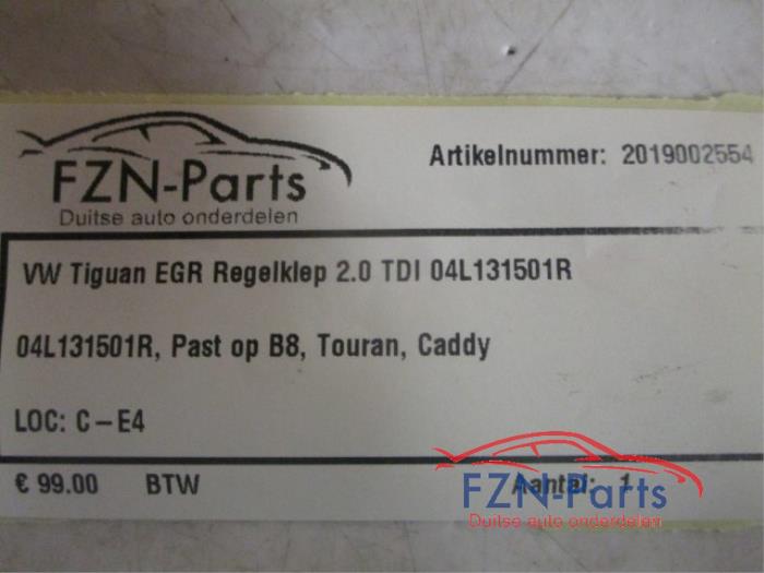VW Tiguan EGR Regelklep 2.0 TDI