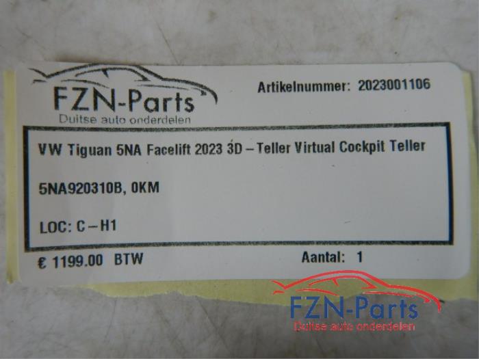 VW Tiguan 5NA Facelift 2023 3D-Teller Virtual Cockpit Teller