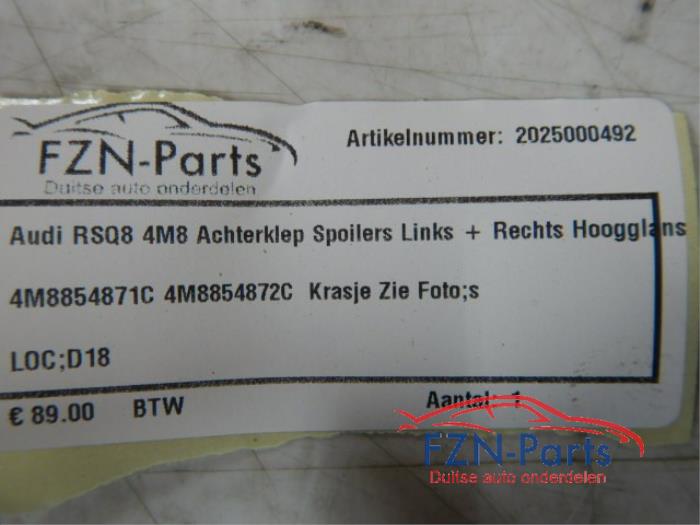 Spoiler achterruit Audi Q8 (22727332)