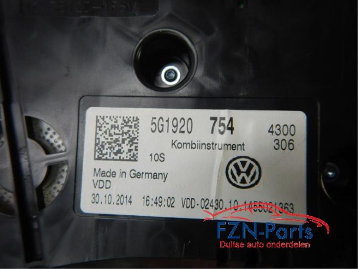 VW Golf 7 GTE Starterset KM-Teller Sleutels