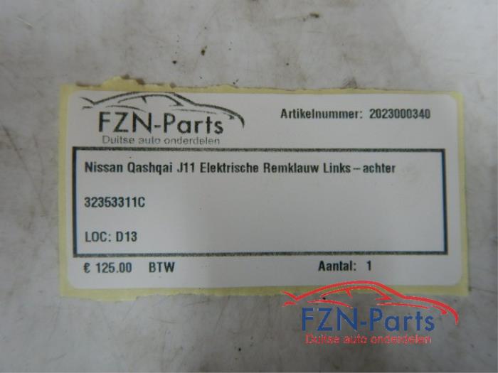 Nissan Qashqai J11 Elektrische Remklauw Links-Achter